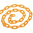 thumbnail image 1 of Unique Bargains 0.2' Diameter 16Ft Length Plastic Chain Barrier Safety Link Chain Stanchion for Crowd Control, Orange, 1 of 5