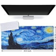 thumbnail image 2 of Extended Gaming Mouse Pad, Non-Slip Water-Resistant Rubber Base Computer Keyboard Mouse Mat Desk Protector, 35.5 x 15.75-inch 3mm Thick XX-Large, Ideal Partner for Work & Game (Starry Night), 2 of 6