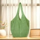 thumbnail image 1 of Zhuge Bolso de hombro tejido para mujer, bolso de mano tejido, bolso de mano tejido elegante para playa de verano, bolsos de hombro de 19,69 x 12,2 pulgadas (verde), 1 of 4