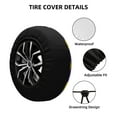 thumbnail image 4 of Balery Mardi Grastire Cover Waterproof Dust-Proof, Universal Spare Wheel Tire Cover For Trailer, Rv, Suv Truck And Vehicle Camper Accessories-15 Inch, 4 of 9