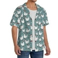 thumbnail image 2 of Sikiie Farm Birds Men's Cuban Shirt, Hawaiian Shirts, Business Casual Button Down Shirts, Short Sleeve Shirt-XX-Large, 2 of 5