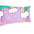 thumbnail image 3 of 6pc Comforter for kids' bedroom girl boy, Twin size unicorn light purple reversible fluffy soft includes 1 comforter, 1 sham,1 flat sheet , 1 fitted sheet, 1 pillowcase, 1 decorative pillow, 3 of 5