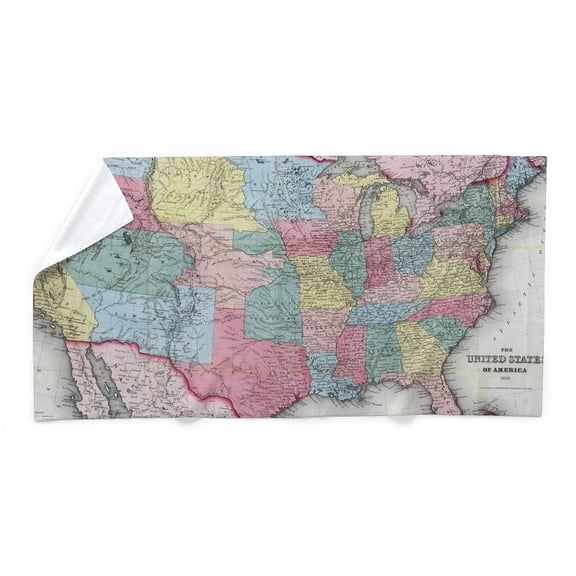 CafePress - Vintage United States Map (1853) - Large Beach Towel, Soft 30"x60" Towel with Unique Design