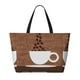 thumbnail image 2 of Fotbe Coffee Cafe Cup Bolsa de Viaje para Playa - Resistente al Agua, Bolsa Tote de Gran Capacidad y Ligera con 7 Bolsillos para Mujeres y Hombres, 2 of 7