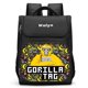 thumbnail image 4 of Mochila grande para niños, mochila escolar para niños y niñas, para hombres y mujeres, novedosa mochila de viaje con etiqueta de gorila, duradera y con múltiples compartimentos, 4 of 4