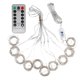 thumbnail image 1 of LED 3 metros 300 luces de cortina 8 modos USB control remoto cable de cobre Luces estrelladas (blanco), 1 of 8