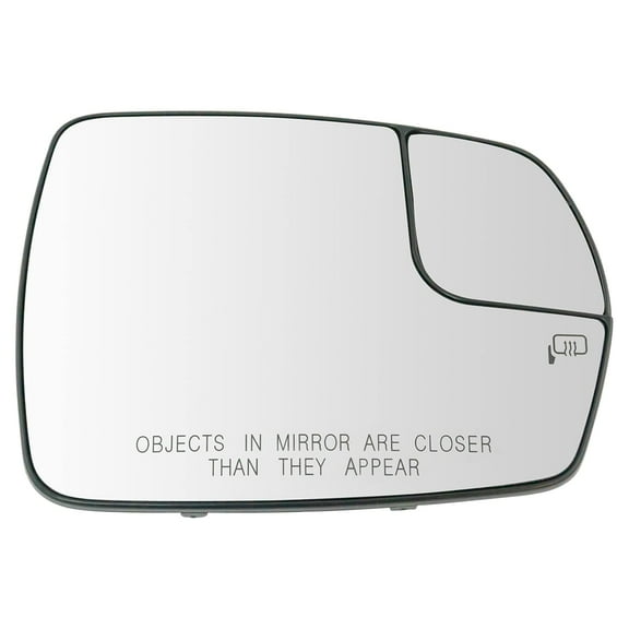 TRQ Mirror Glass Heated w/ Backing Plate & Spotter Passenger Side RH for Edge MGA08604 Fits select: 2015-2018 FORD EDGE
