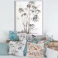 thumbnail image 2 of Designart 'Vintage Black and White Bamboo II' Traditional Framed Canvas Wall Art Print, 2 of 5