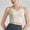 Beige, variant on Jerdar Women's V Neck Crop Tops Casual Yoga Bra Basic Trendy Notched Sleeveless Slim Fit Summer Y2k S