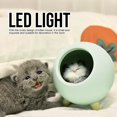 thumbnail image 5 of BIMZUC Cute Cat Night Light Little Pet House LED Atmosphere Lamp, Dimmable Portable Bedroom Lighting with Wooden Base, 1200mAh USB Rechargeable (5.6 inches / 14.3 cm, Green), 5 of 5