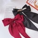 thumbnail image 2 of Nvzi Diadema de lazo para novia, vestido de novia blanco tostado, horquilla de terciopelo perlado, clip de resorte premium, 2 of 5