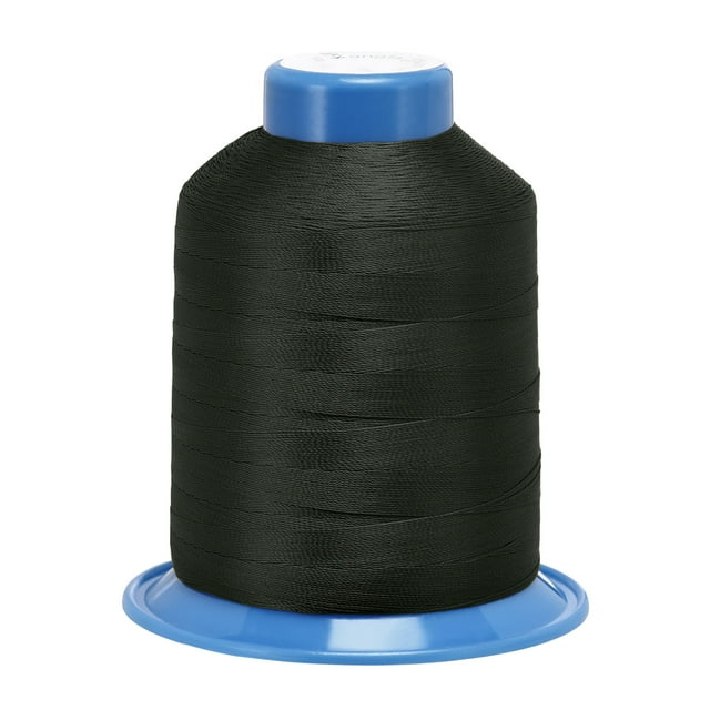 Unique Bargains 1312 Yards 210D/0.32mm Extra Strong Bonded Polyester Thread (Black)