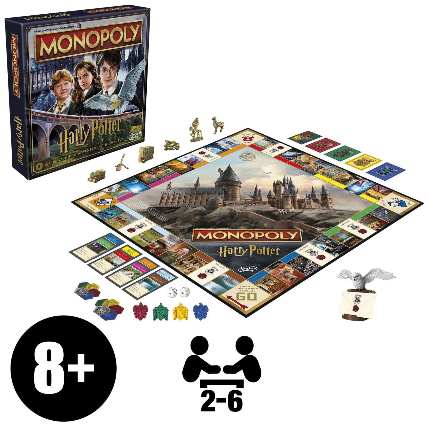 Monopoly : édition Harry Potter, jeu de plateau pour la famille pour 2 à 6 joueurs