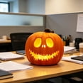 thumbnail image 3 of Halloween Lighted Pumpkin, Large Plastic LED Pumpkins Decoration for Thanksgiving Day Outdoor Yard Porch Home Storefront Holiday Display Decor, 3 of 6