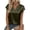 Army Green #15, variant on Shirts for Women Cap Short Sleeve Silk Satin Basic Beach Shirts V Neck Loose Baggy Tops Lightweight Fashion Vocation T-Shirt with Pocket Light Gray XL