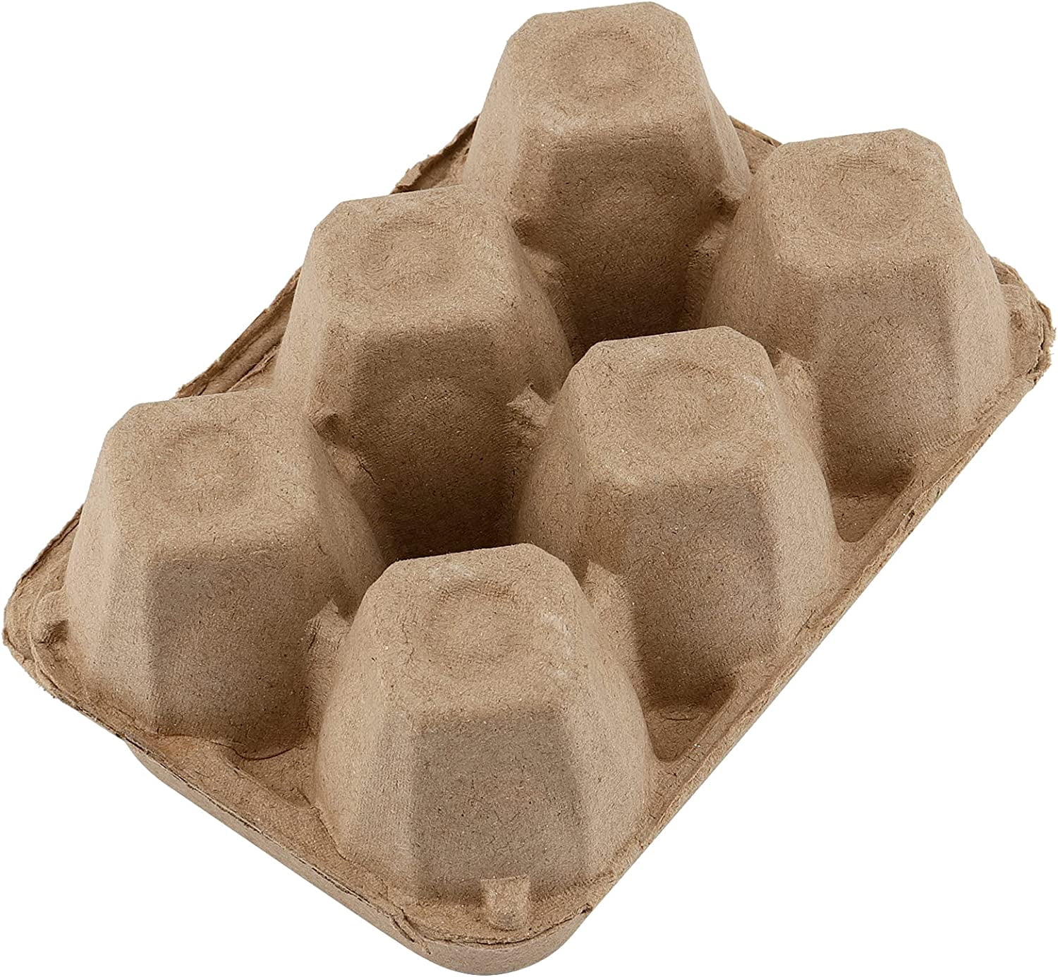 50 Pack 6 Count Paper Pulp Egg Cartons, Half Dozen Holder Cardboard Cartons Storage Containers, Cheap Bulk for Storing up to Small Medium Chicken Eggs