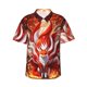 thumbnail image 1 of Balery Red Sun Flame Fox Camisas hawaianas de manga corta para hombre, camisas playeras de corte holgado, camisas de vacaciones con botones,Medium, 1 of 7