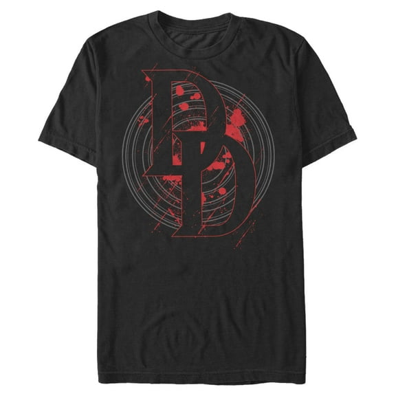 Mens Marvel: Daredevil Splatter Initials Icon T Shirt