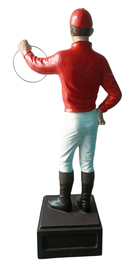 Classic Lawn Jockey Red Garden Statue, 36" Height