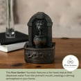 thumbnail image 2 of Pure Garden Tabletop Water Fountain- Classic Lion Head Polyresin Indoor Waterfall, Electric Pump and Soothing Sounds (Dark Gray), 2 of 9