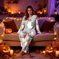 thumbnail image 7 of Kakishop Halloween Women’s Matching Family Sleepwear Long Sleeve Top and Pants Pajama Set 2 Piece, S, 7 of 7