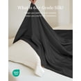 thumbnail image 3 of THXSILK Luxury Mulberry Silk Blanket, 100% Natural Long Strand Silk Filled Comforter, Silk Duvet for Spring Summer Fall & Winter Blanket, All Seasons, Queen Size(87"x90"), Black, 3 of 9