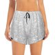 thumbnail image 2 of Balery Silver Glitter Pantalones cortos deportivos para mujer con forro y dos bolsillos, elásticos, para entrenamiento, gimnasio, yoga-Large, 2 of 7