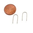 thumbnail image 4 of 13mm 20 GA Upside Down Arc Earring U Shaped Sterling Silver Open Teardrop Hoop Threader Staple Ear Drop Hook Earrings (13mm | 20 gauge, Sterling Silver 925 | Sparkle wire), 4 of 9