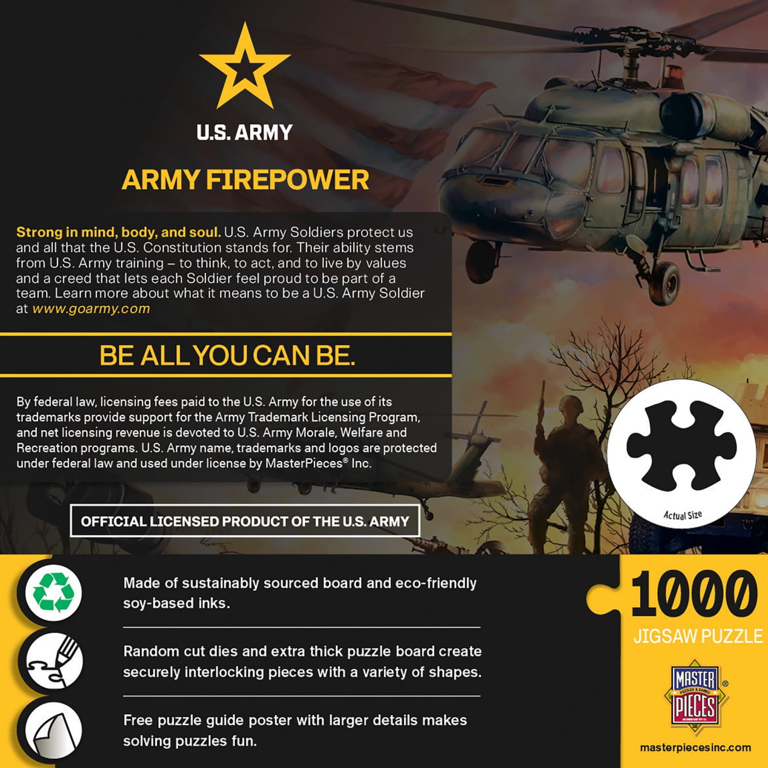 ジグソーパズル MasterPieces US Army Firepower U.S. Army - Army Firepower 1000 Piece Jigsaw Puzzle