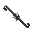 thumbnail image 1 of Colgador de corona para puerta de entrada, soporte de guirnalda, decorativo, de metal, resistente, para oficina, Pascua, primavera, boda, porche. Negro, 1 of 8