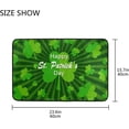 thumbnail image 7 of GZHJMY St. Patrick's Day Clover Door mat Non Slip Floor Door Rug, Soft Floor Mat for Kitchen Garden Bedroom Indoor Outdoor Entrance Home Holiday Decoration 23.6" x15.7", 7 of 7