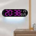 thumbnail image 5 of YOHAVEN Large Digital Wall Clock 13.7" with Date Temperature Auto DST Night Light Remote Control, RGB LED Display Alarm Clock for Bedroom Living Room Office Gym Kitchen Decor, 5 of 6