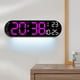 thumbnail image 5 of Reloj de Pared Digital Grande de 13,7 Pulgadas Wwl240912003, Pantalla Led Moderna con Alarma de Temperatura, Fecha, Horario de Verano Automático, Luz Nocturna, Regulador de Brillo Automático, Control, 5 of 6