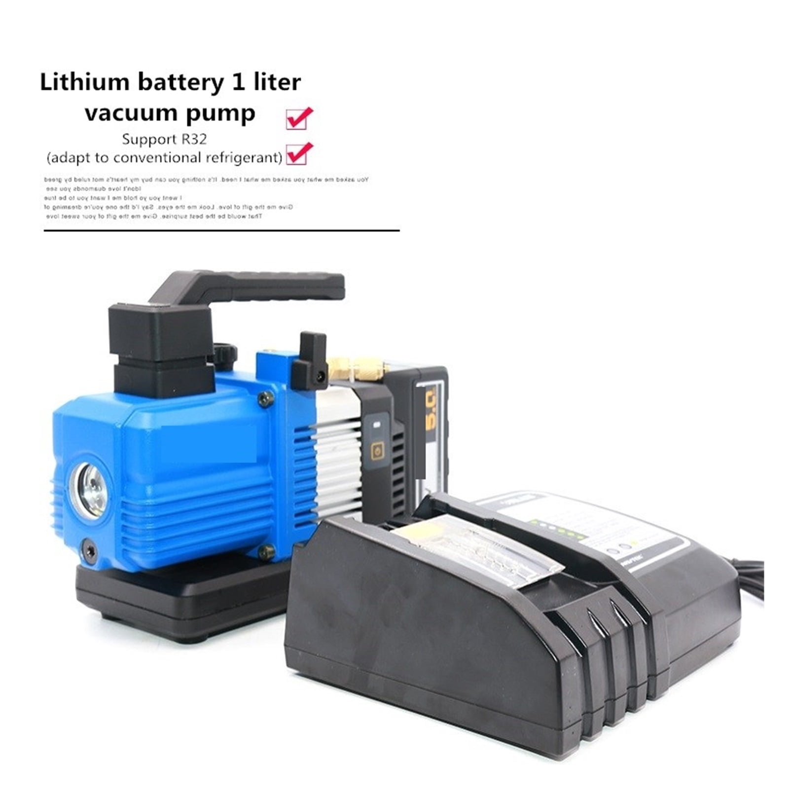180W 18V VRP-2DLi Vacuum Pump Brushless DC Lithium Battery Vacuum Pump Air Extractor Refrigeration Air Conditioner R32