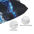 thumbnail image 3 of KLL Futuristic Blue Light White Tiger Pillow Covers Envelope Closure,Super Soft and Cozy Fuzzy Fleece Pillow Case Cover (No pillow core）, 3 of 5