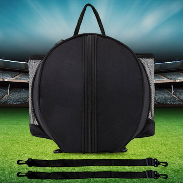 Bolsas De Balones De Fútbol Bolsa de baloncesto de forma redonda Oxford elástica para equipo de entrenamiento (negro) Sywqhk Para Estrenar