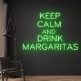 thumbnail image 2 of Handmadetneonsign Custom Keep Calm and Drink Margaritas Neon Sign, Custom Quote Name LED Light, 2 of 5