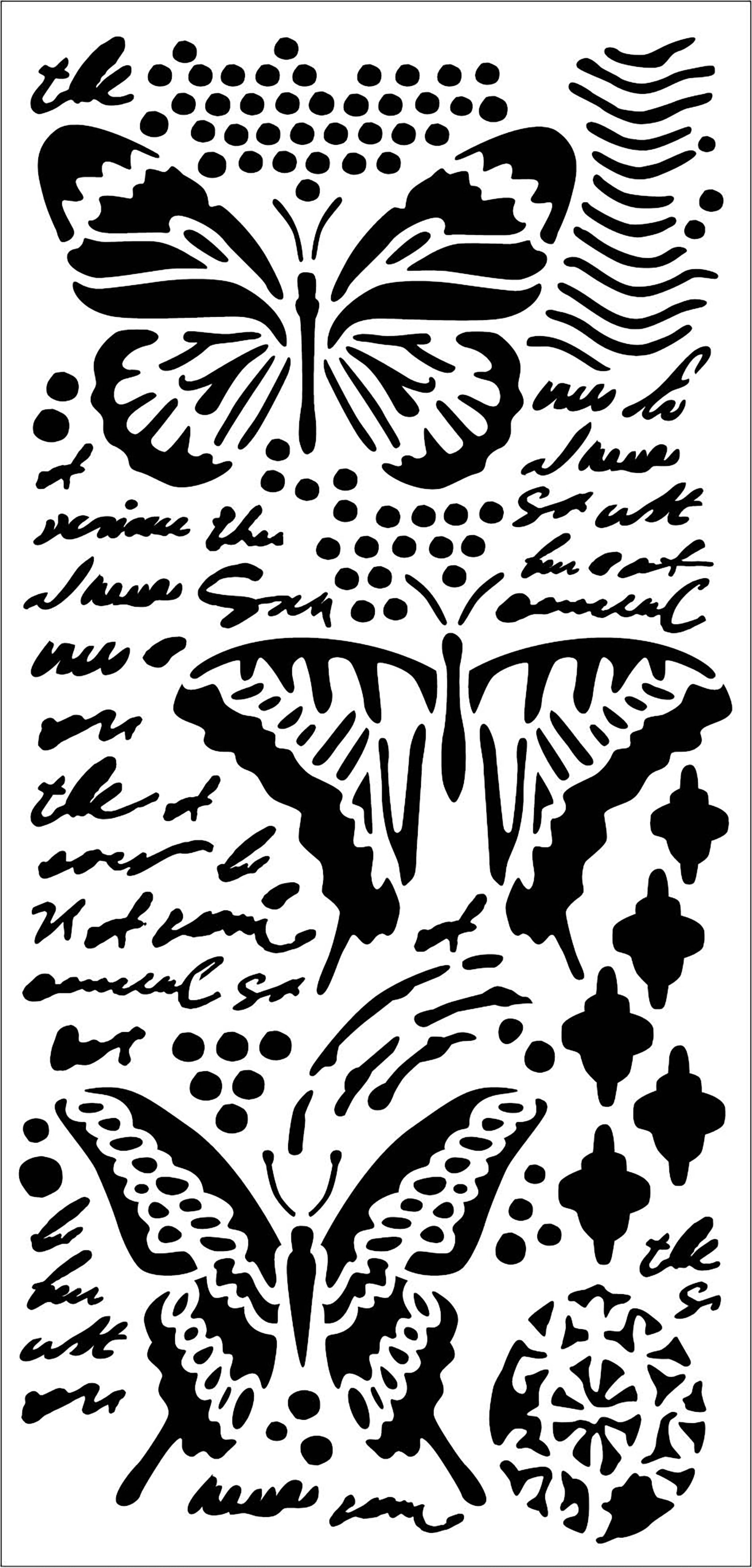 Stamperia Stencil 4.72"X9.84"Butterflies