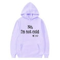 thumbnail image 5 of breaise Yes I'M Cold Hoodies for Girls Casual Long Sleeve Hoodie Kids Funny Graphic Hooded Sweatshirt Cute Preppy Pullover Tops, 5 of 5