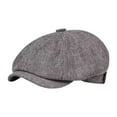 thumbnail image 4 of Boina de regalo, gorra de vendedor de periódicos, gorra de golf, gorra clásica, gorra informal de pintor, gorra plana Gris oscuro, 4 of 9