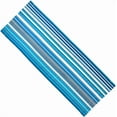 thumbnail image 1 of Sillas de playa plegables de lona con rayas azules para patio, sillas de exterior de repuesto, 115 x 43 cm, reclinables y portátiles., 1 of 7