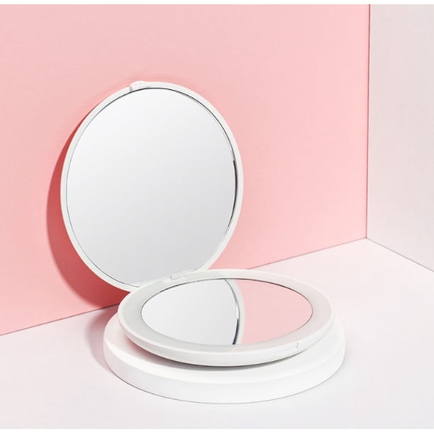 Espejo de Bolsillo Compacto Iluminado para Maquillaje con 12 luces LED, Aumento de 1X/10X Cosmonic W-Compact Magnifying Mirror-6