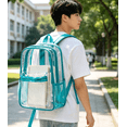 thumbnail image 4 of Clear Backpack Heavy Duty - Large Clear Bookbag for Teen, Transparent Backpack for School, College, Work, Concert Summerween Halloween Christmas Gifts for Friends, 4 of 5
