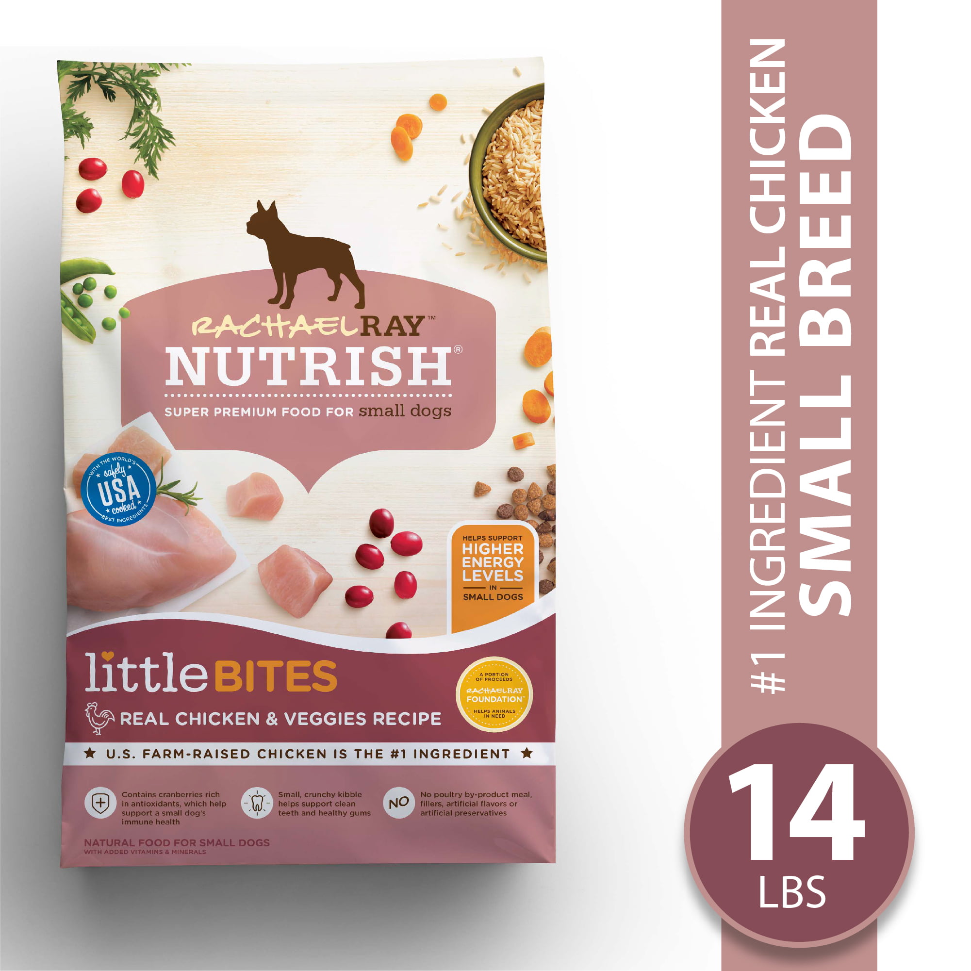 rachael ray nutrish little bites small breed natural real chicken & veggies recipe dry dog food