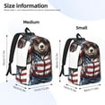 thumbnail image 2 of Rocae Patriotic Boxing Bear Art for Canvas College Laptop Backpack for Men Women -Small, 2 of 5