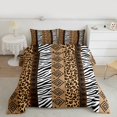 thumbnail image 2 of Homewish Leopard Print Stripe Full Size Comforter Sets,Boho Geometric Bedding Comforter Set,Zebra Pattern Bedding Sets For Boys Kids,Super Cozy Room Decor,3-Piece, 2 of 8