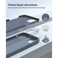 thumbnail image 2 of Designed for iPhone 15 Case, Silicone Phone Case [Military Grade Drop Protection] [Anti-Scratch Microfiber Lining] Silicone Ultra Slim Cover Shockproof Phone Cases 6.1 inch, Lavender Gray, 2 of 14