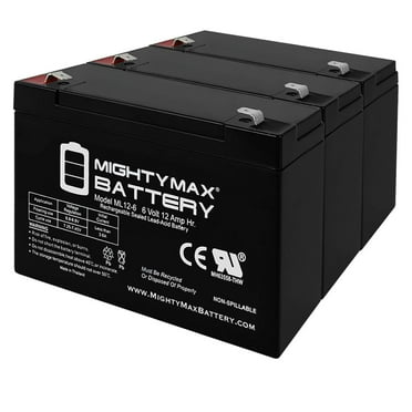 6V 12AH F2 Battery Replacement for Watchmaster 5G1240 6AH8 - 3 Pack