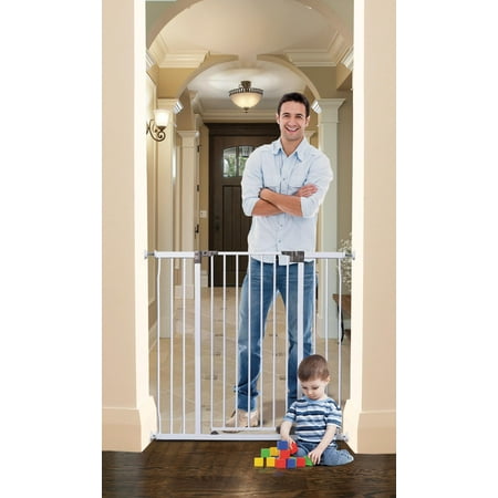 Dreambaby Liberty Extra Tall and Wide Auto Close Security Gate with Stay Open Feature, White
