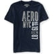 thumbnail image 1 of Aeropostale - Camiseta gráfica para hombre con letras de fieltro Aero Nyc, azul, mediana Aeropostale  Camiseta gráfica, 1 of 1